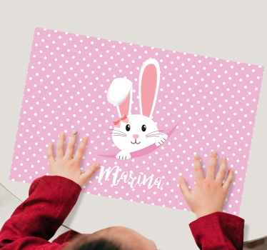 Podmetač djeca zec s mašnom - TenStickers