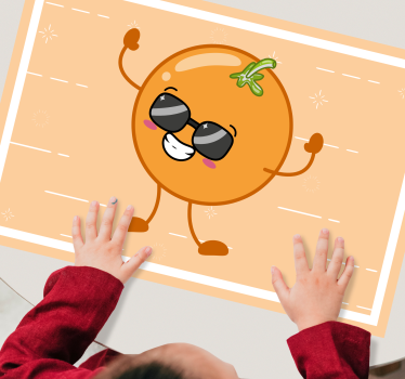 Podmetač djeca sretan narančasti karakter - TenStickers
