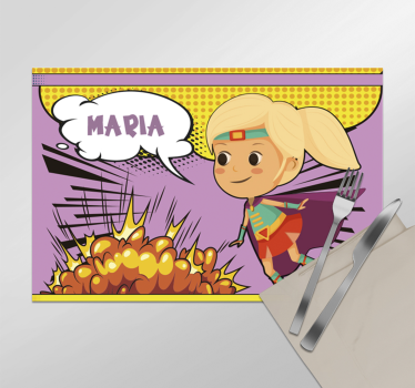 Podmetač s imenom superheroina stripova. - TenStickers