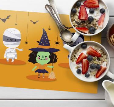 Sretne prostirke za stol vještica mumija i vampiri - TenStickers