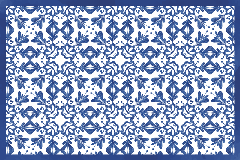 Podmetač izvornik klasična plava hidraulika - TenStickers