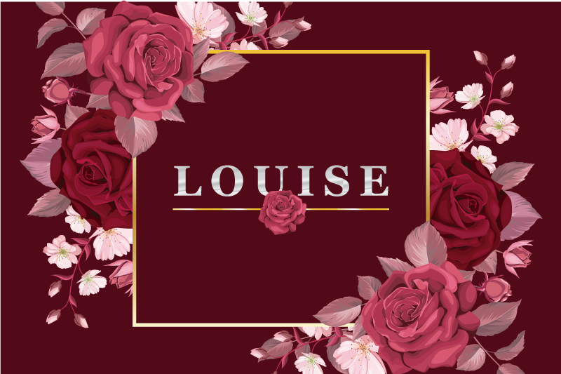 Prilagodljiv ružama imena ruža - TenStickers