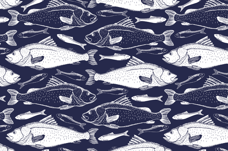 Riba pod morskim peteljkama - TenStickers