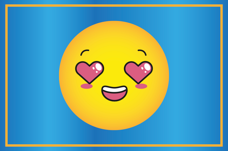 Srce oči emoji djeca posteljine - TenStickers