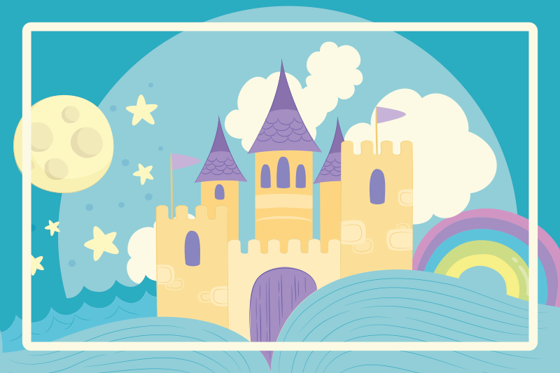 Princeza palača za djecu dječji plakati - TenStickers