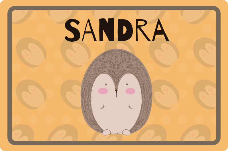 Podmetač djeca s preslatkim ježom umjetničkim radom - TenStickers