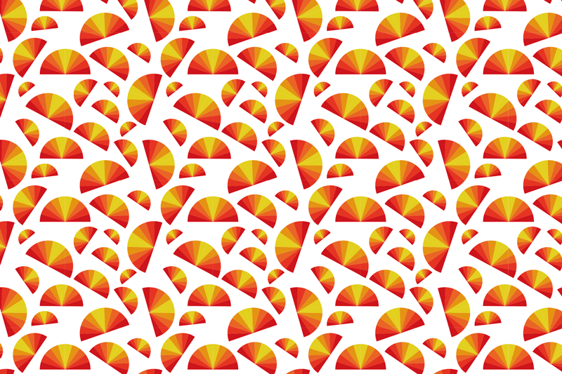 Podmetač izvornik Šareni uzorci ventilatora - TenStickers