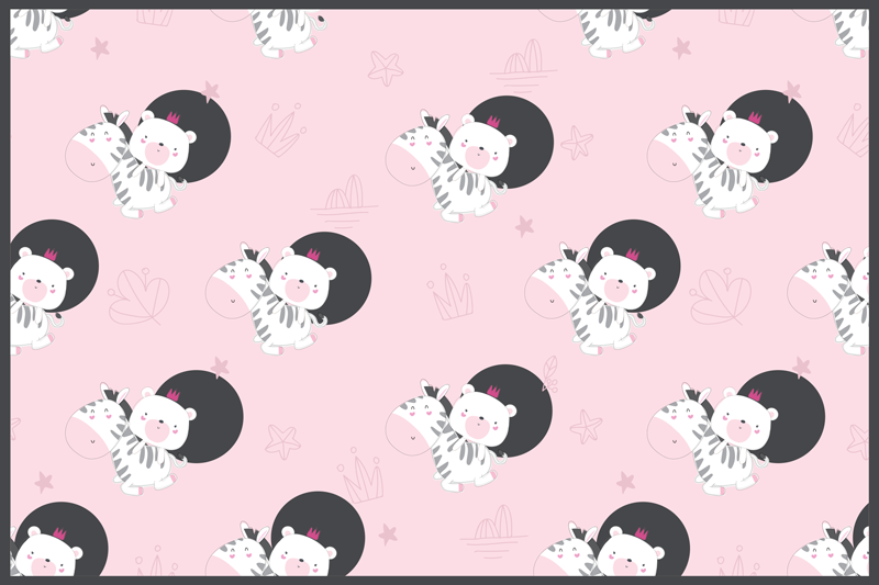 Podmetač djeca s ilustracijama slatke zebre - TenStickers