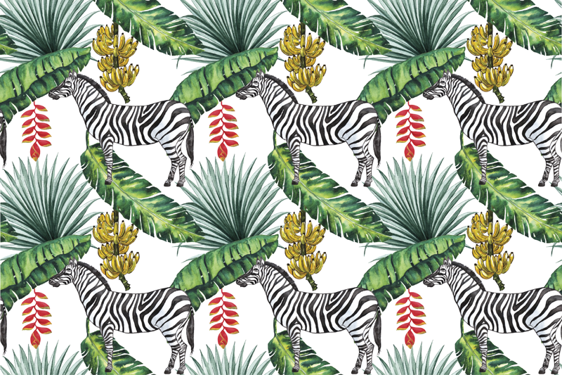 Podmetač tekstura uzorak zebra lista - TenStickers