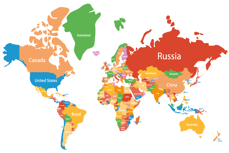 živopisna karta svijeta originalni podmetači - TenStickers