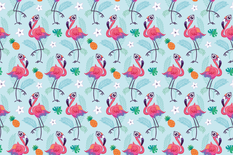 Flamingos placemat djeca posteljine - TenStickers