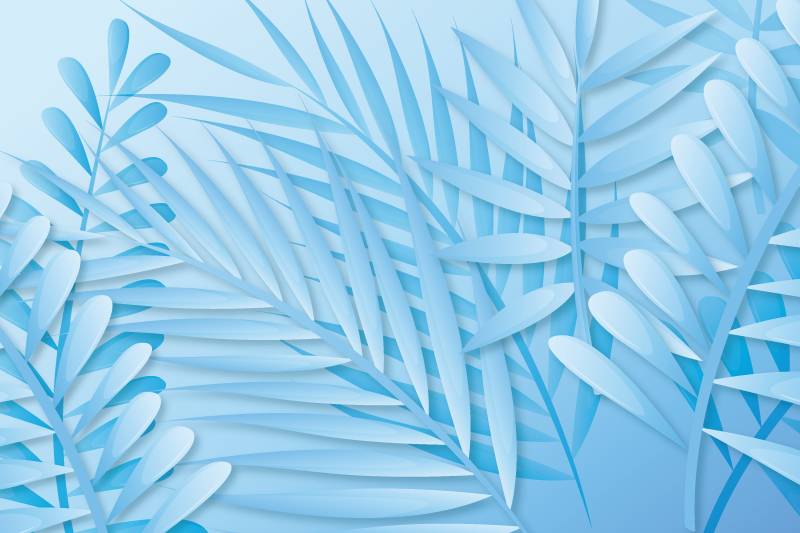 Podmetač tekstura uzorak lišća palme - TenStickers