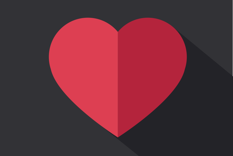 Podmetač izvornik u obliku srca - TenStickers