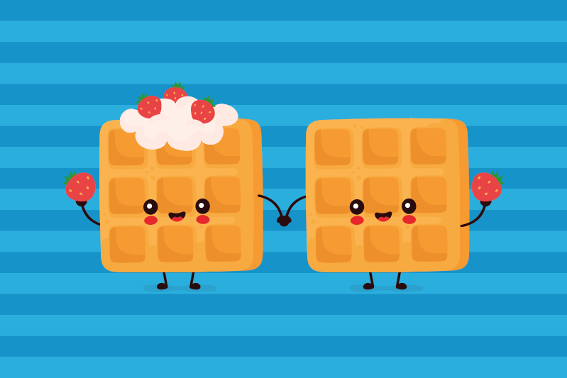 Podmetač djeca sretni waffle prijatelji - TenStickers