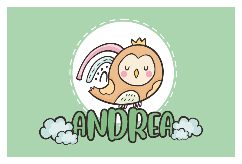 Podmetač djeca s simpatičnom sovicom - TenStickers