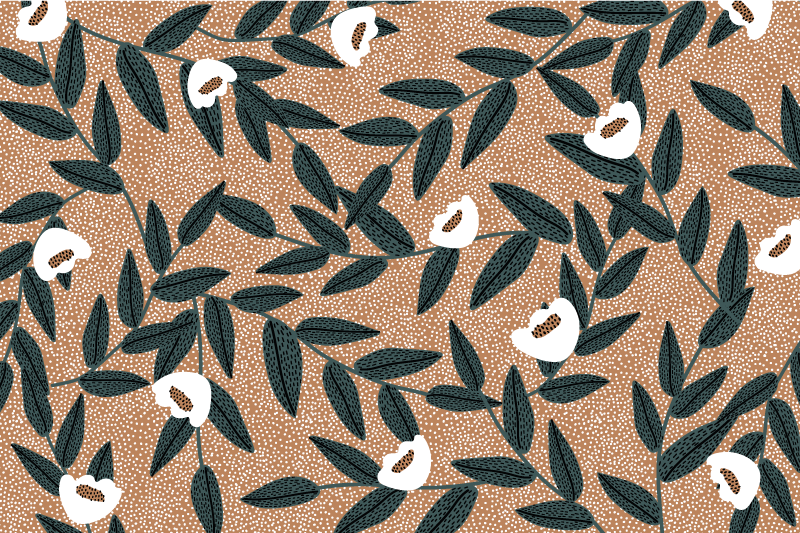 Podmetač tekstura s uzorkom lišća za stol - TenStickers