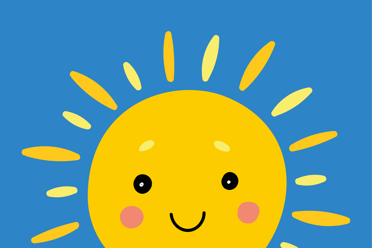 Podmetač djeca sretno sunce lice - TenStickers