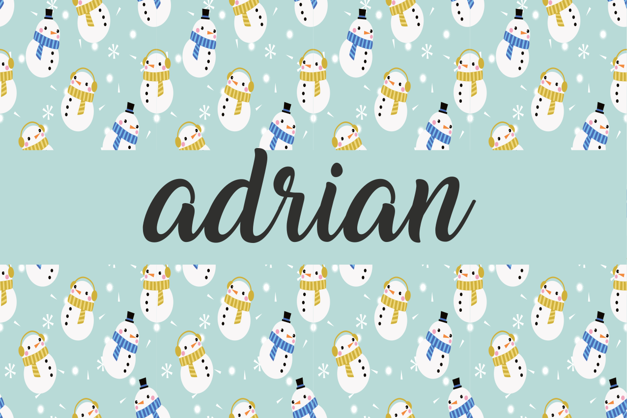 Podmetač božić s personaliziranim dizajnom snjegovića - TenStickers