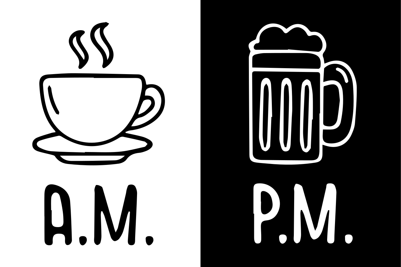 Podmetač citati kontrast kave i piva - TenStickers