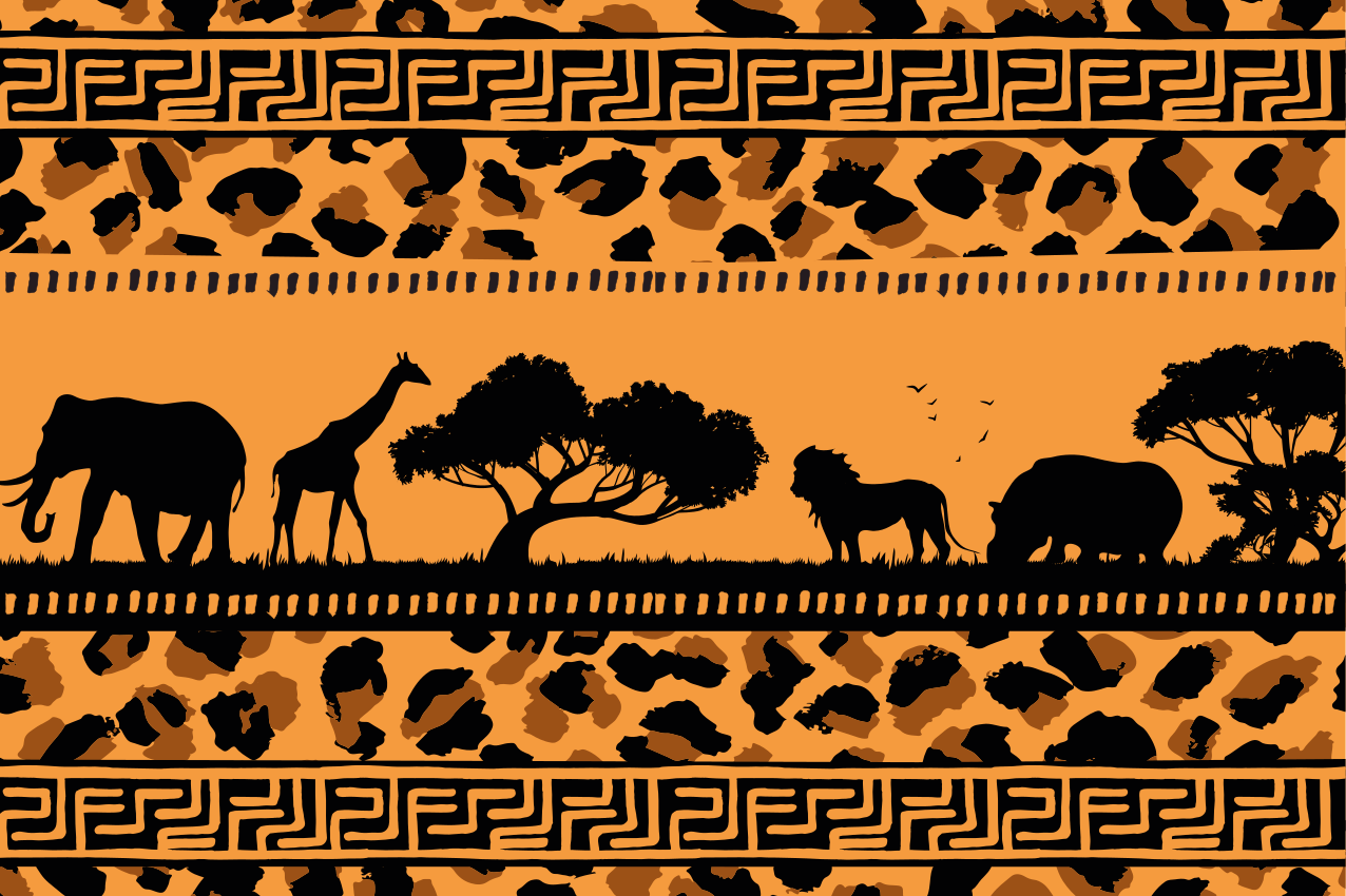 Leopard print s podmetačima za afričke životinje - TenStickers