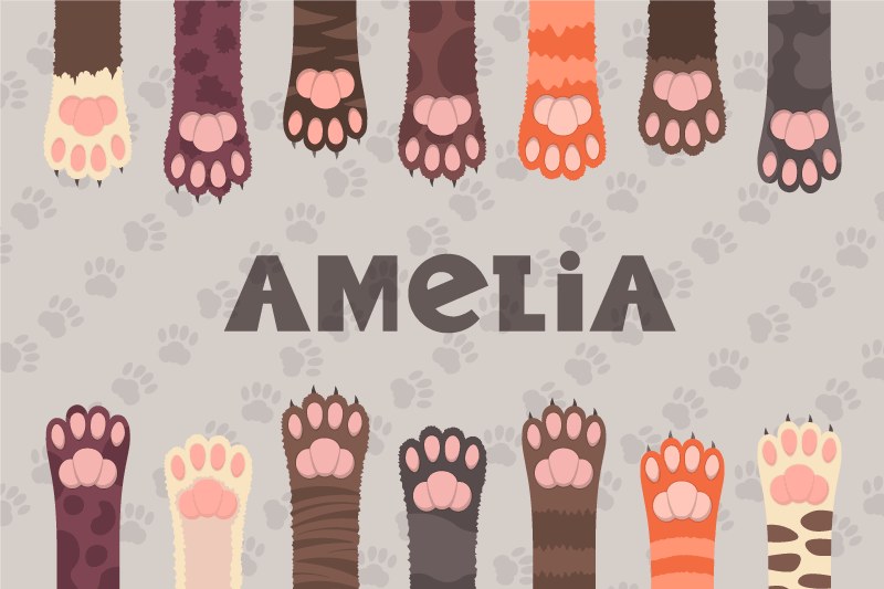 Raznobojne mačke šape personalizirani podmetači - TenStickers