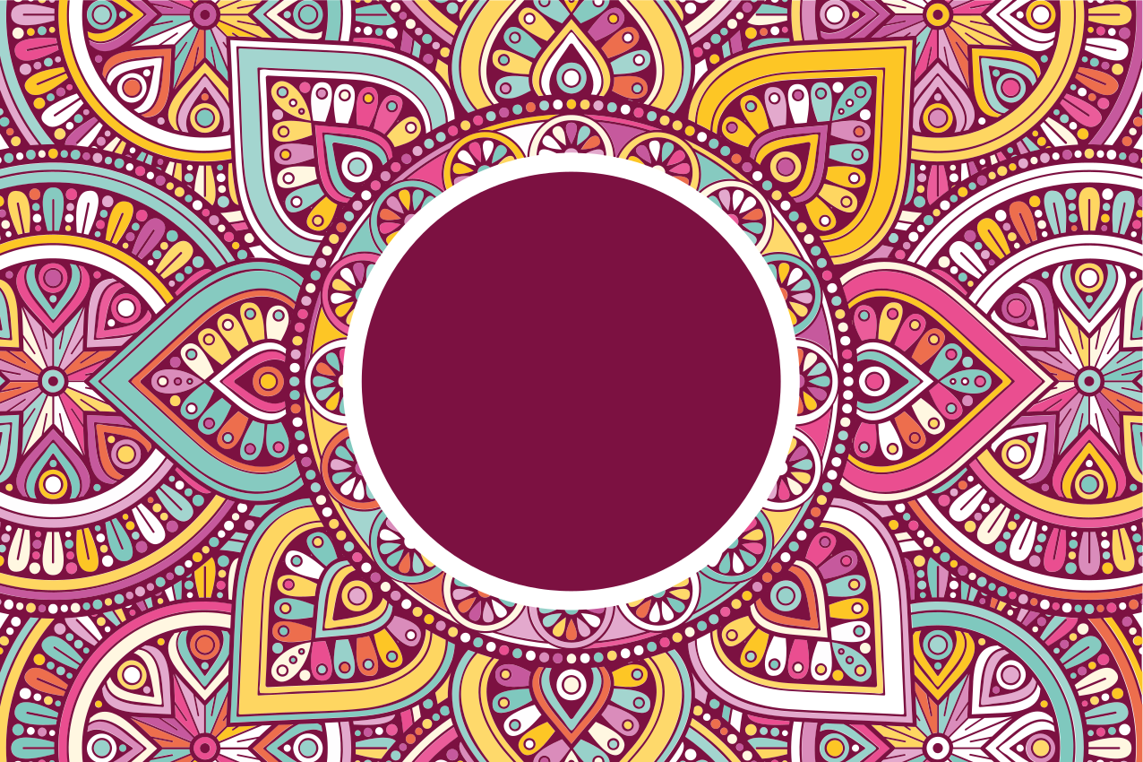 Podmetač izvornik Šareni mandala uzorak - TenStickers