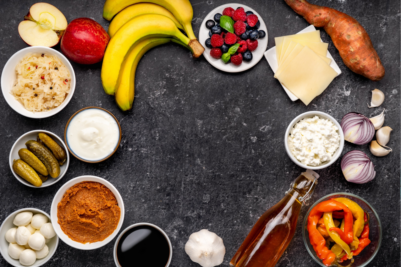 Podmetač moderan s crvenim zdjelicama sastojaka - TenStickers