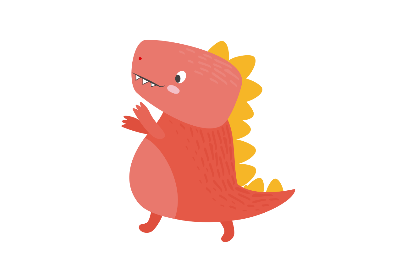 Podmetač djeca s simpatičnim dinosaurem - TenStickers