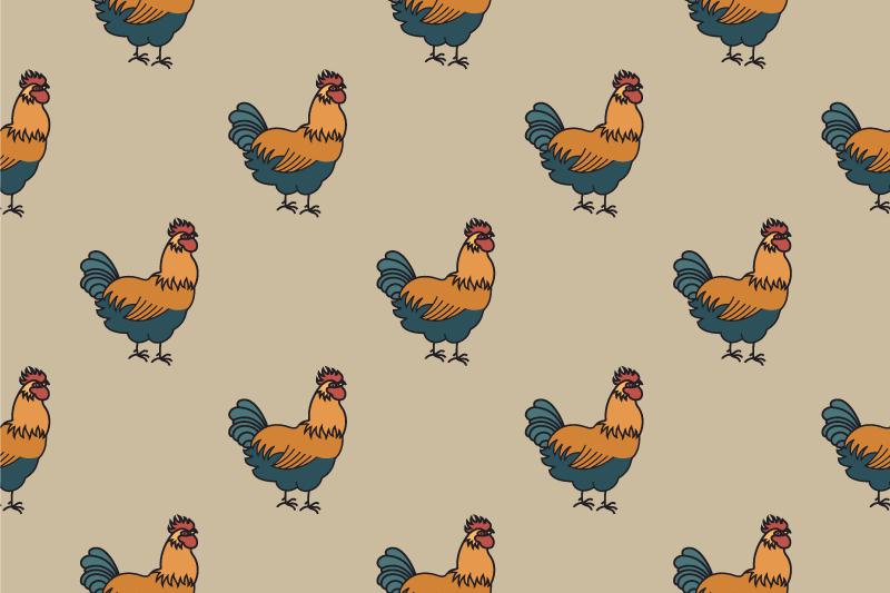 Podmetač izvornik s šarmantnim uzorkom piletine - TenStickers