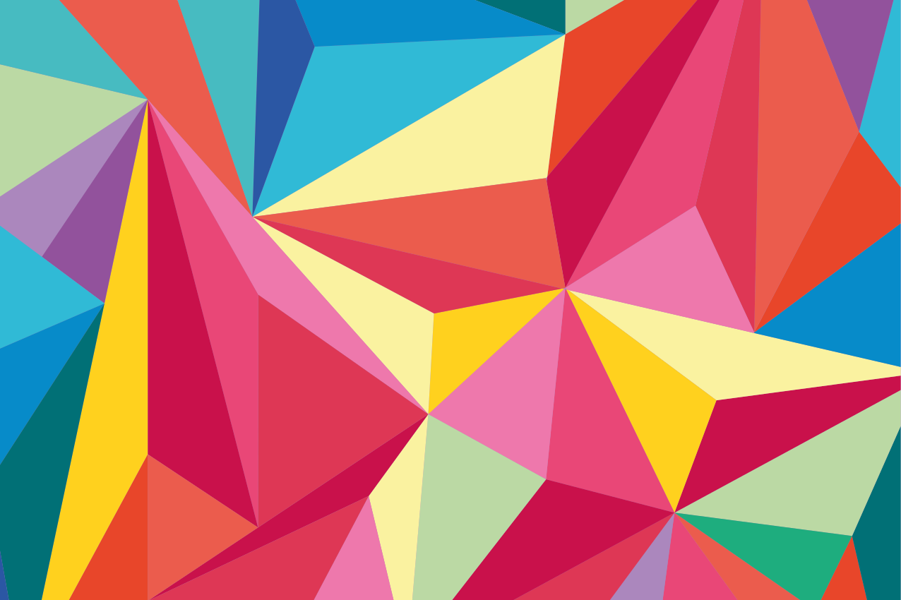 Podmetač izvornik geometrijska kolor kompozicija - TenStickers