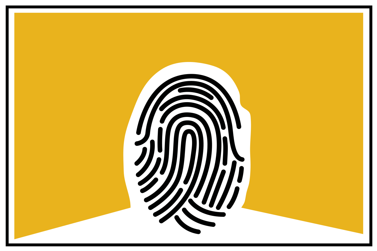 Podmetač izvornik s stiliziranim otiskom prsta - TenStickers