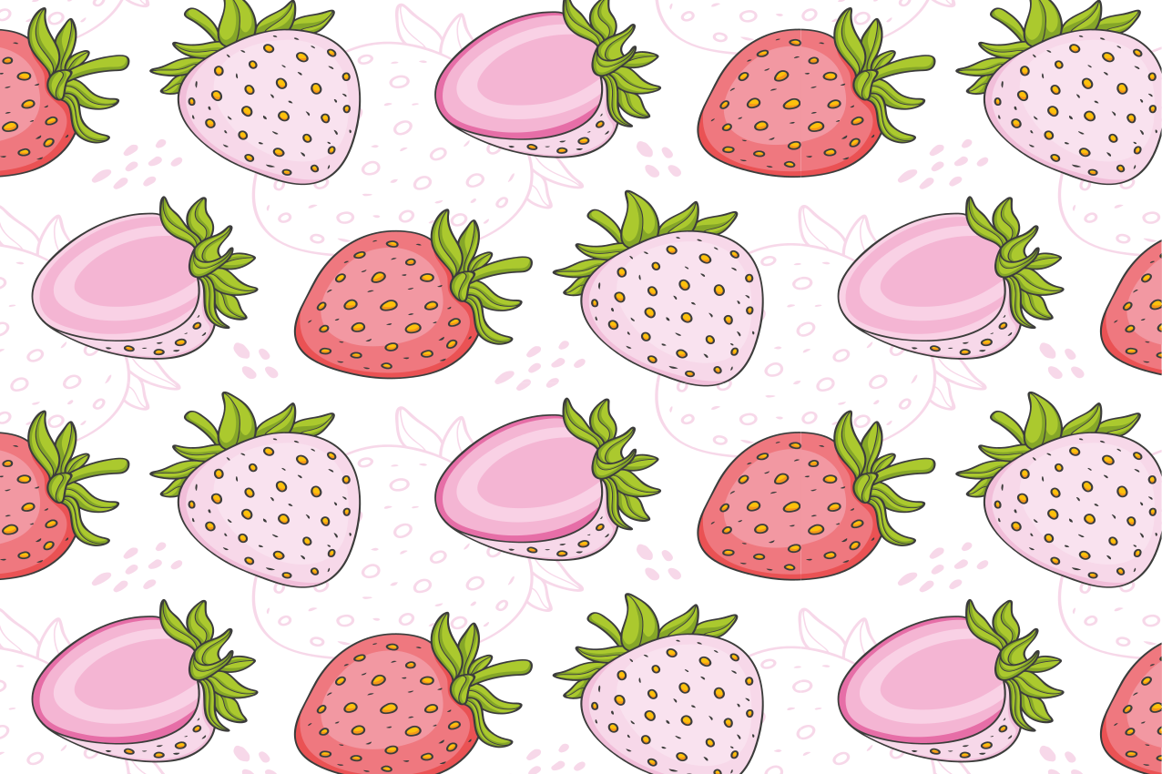 Podmetač izvornik s uzorkom ružičaste jagode - TenStickers
