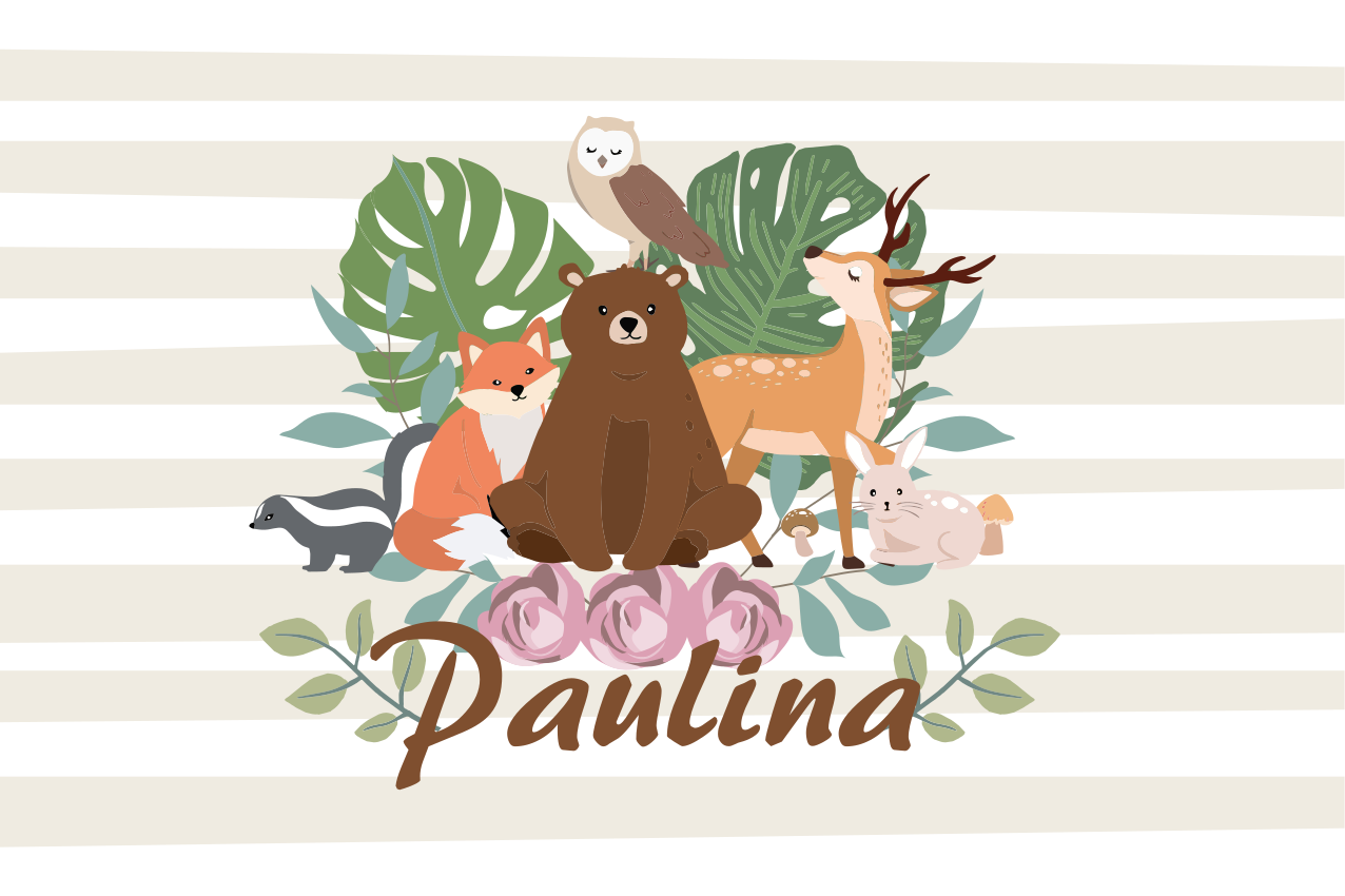 Podmetač djeca Čarobno okupljanje životinja - TenStickers