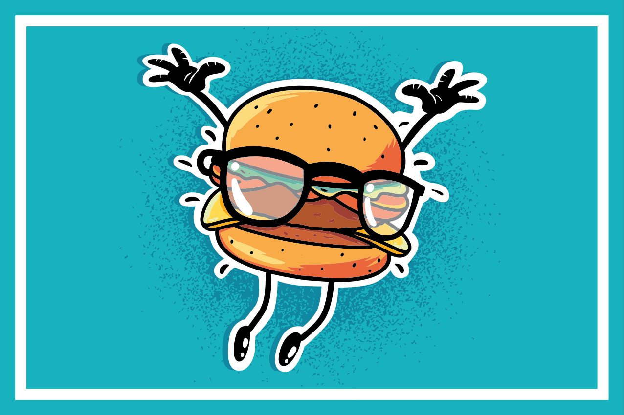 Podmetač djeca skakač hamburger lik - TenStickers