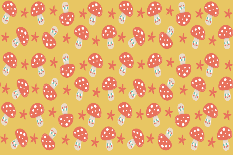 Podmetač djeca s veselim motivom gljive - TenStickers