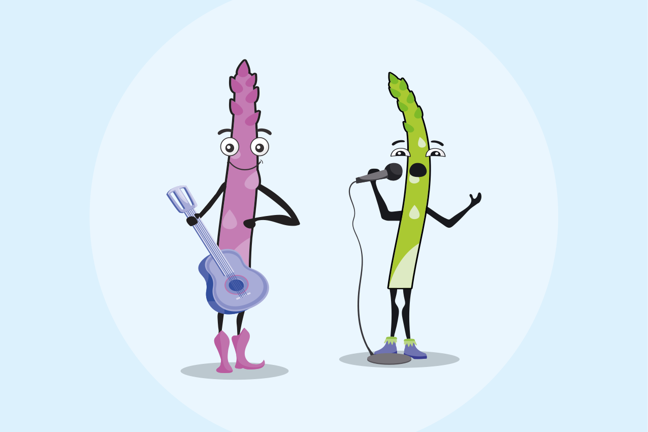 Podmetač djeca glazbeni povrtni likovi - TenStickers