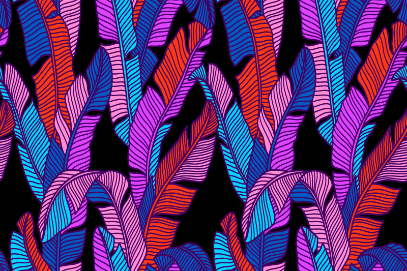 Podmetač tekstura s šarenim motivima lišća - TenStickers