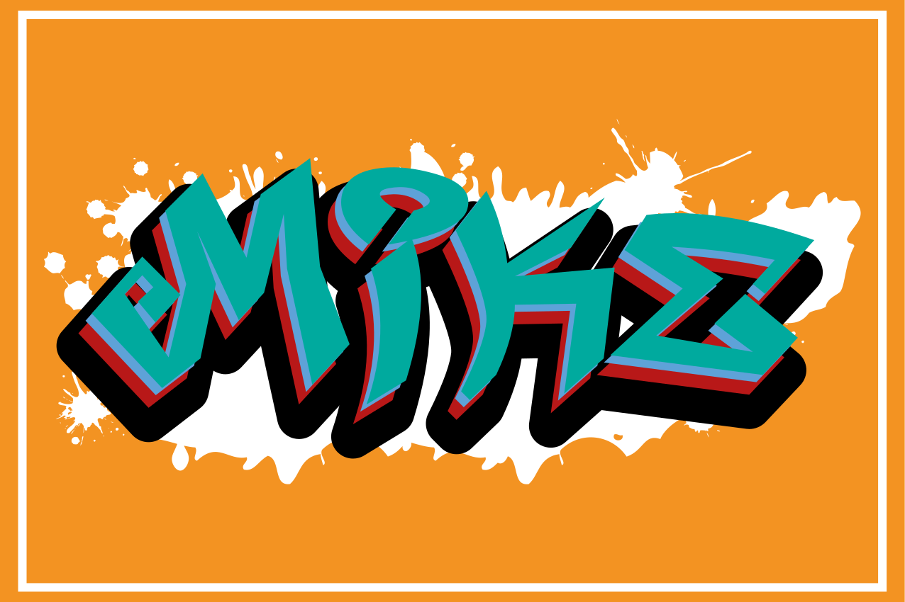 Wild style king graffiti personalizirani podmetači - TenStickers