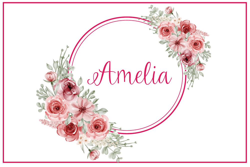 Podmetač s imenom biljna prilagođena kreacija - TenStickers