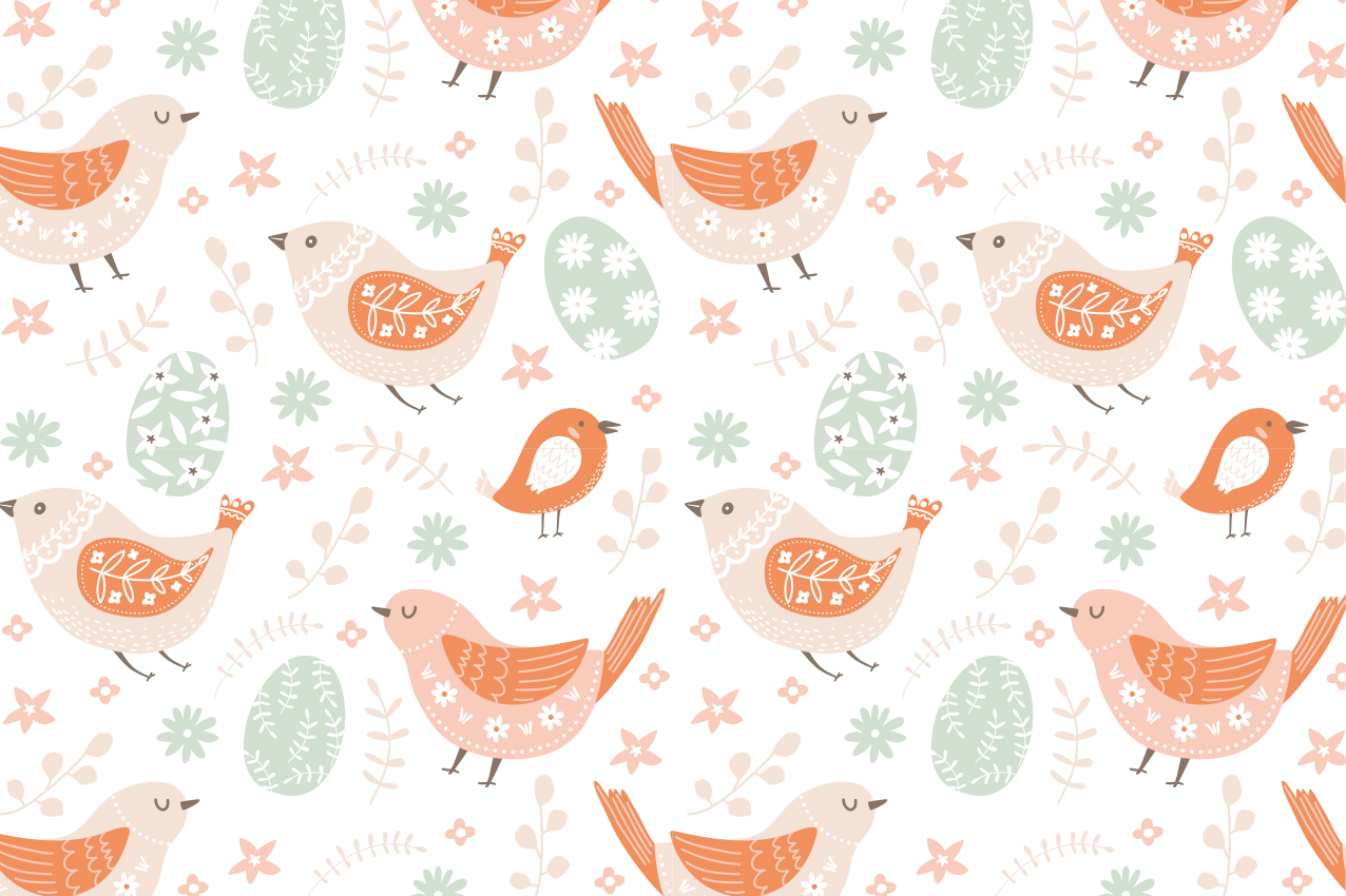 Podmetač djeca s šarmantnim uzorcima ptica - TenStickers