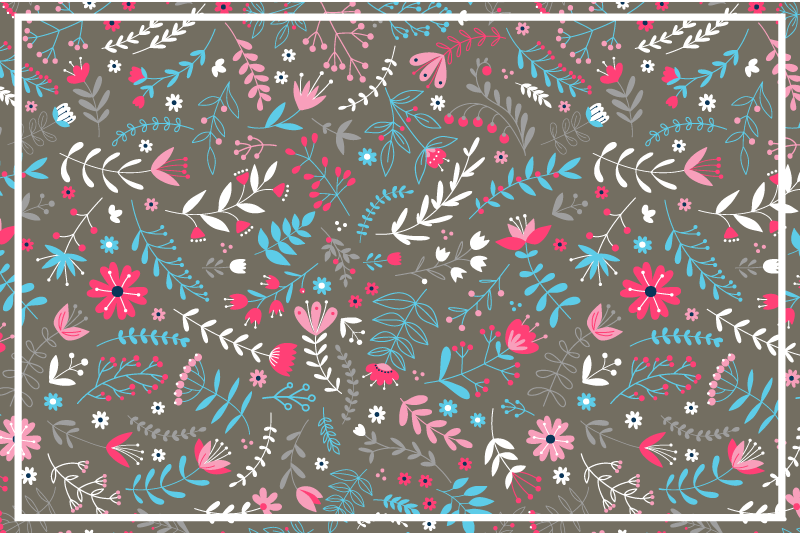 Podmetač tekstura biljni reljefni završetak - TenStickers