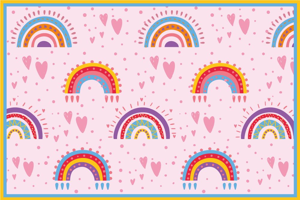 Podmetač djeca s vibrantnim duginim motivima - TenStickers