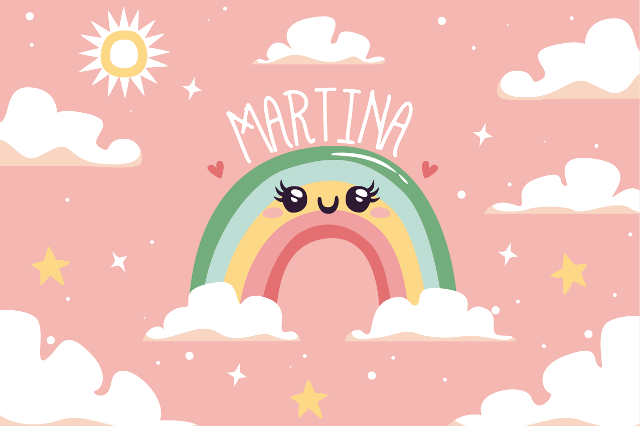 Podmetač djeca vesela scena duge - TenStickers