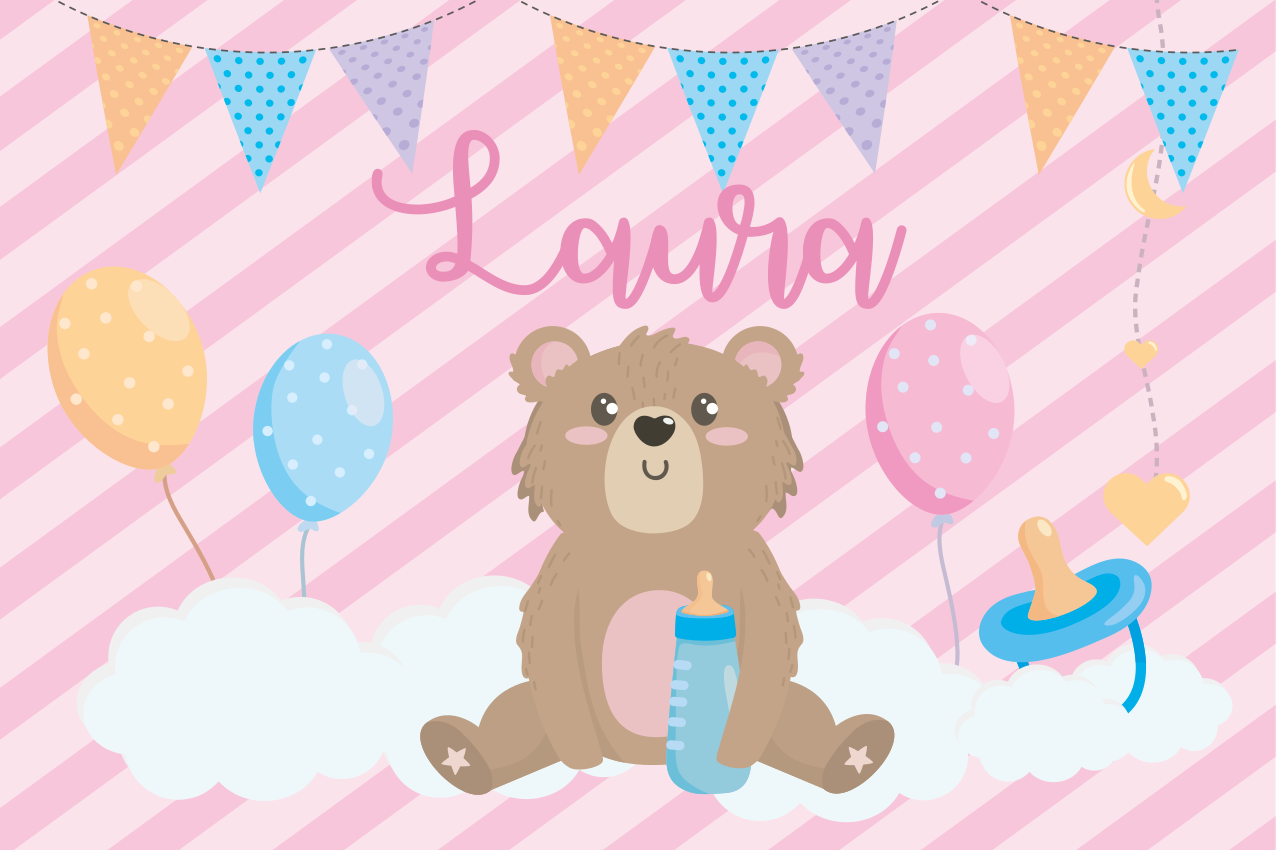 Podmetač djeca slatki medvjed balon - TenStickers