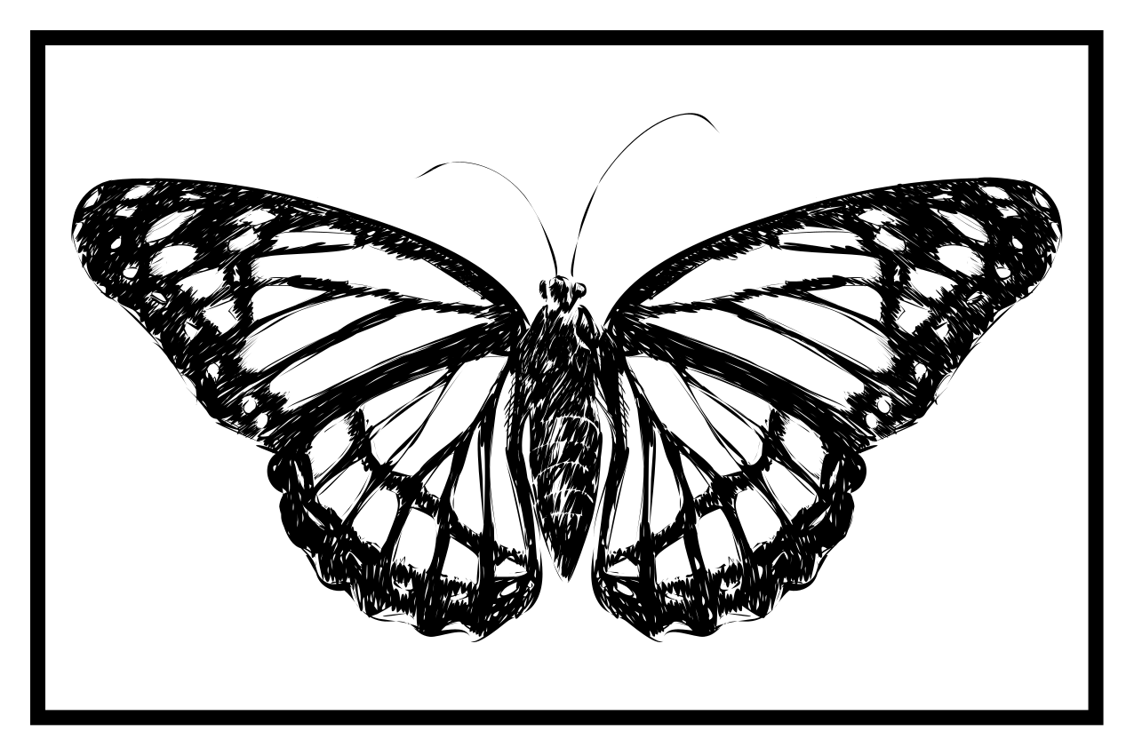 Podmetač izvornik s elegantnom ilustracijom leptira - TenStickers