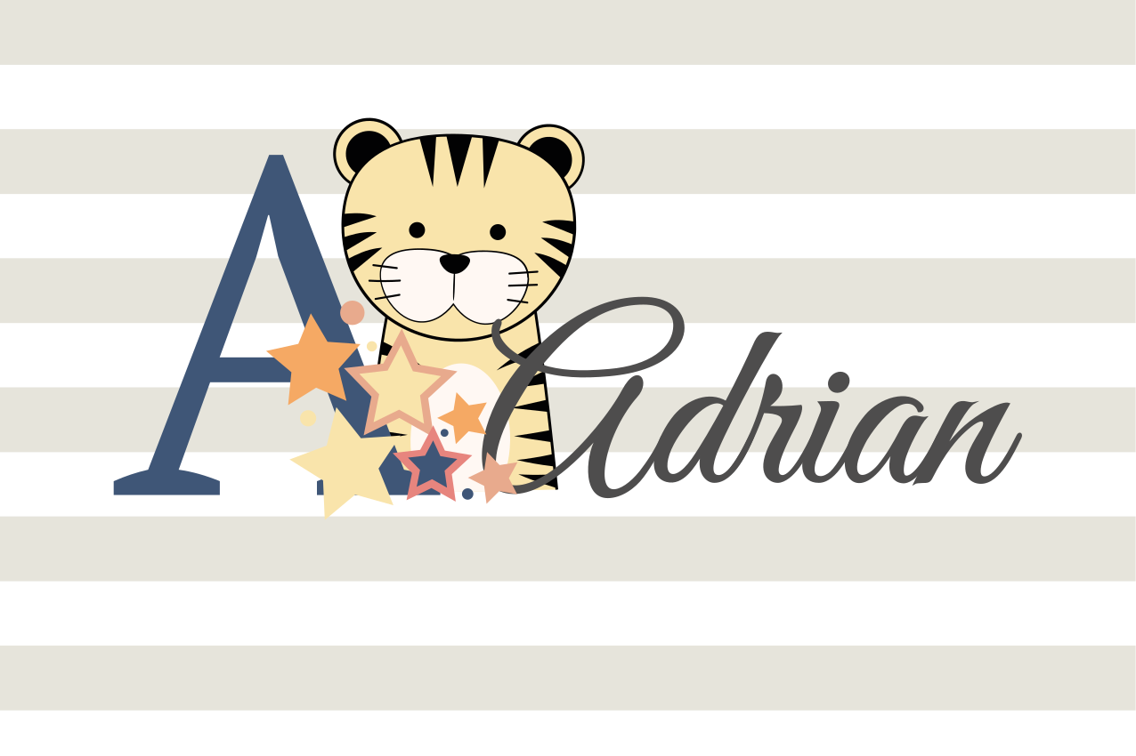 Podmetač djeca s ilustracijom slatkog tigra - TenStickers