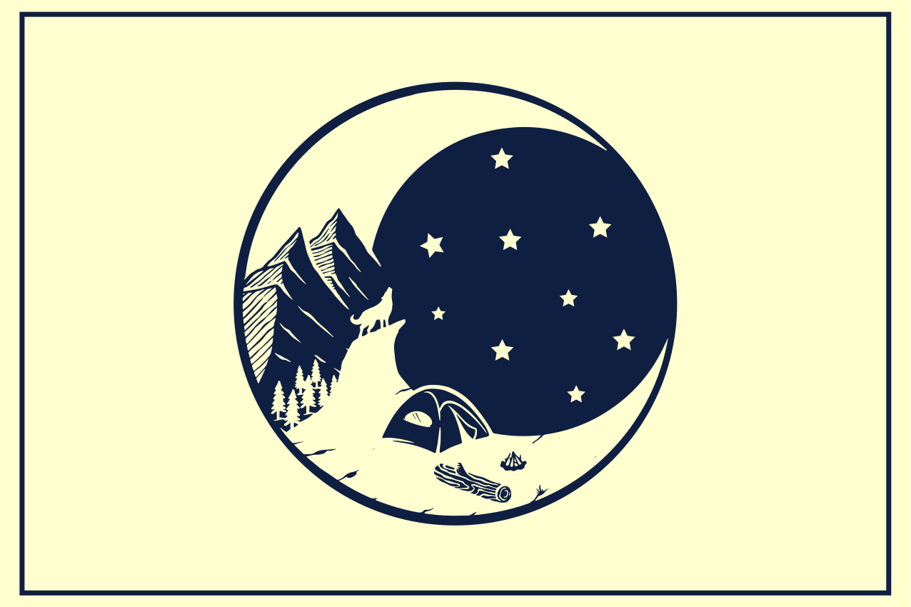 Podmetač izvornik planinska kamperska scena - TenStickers