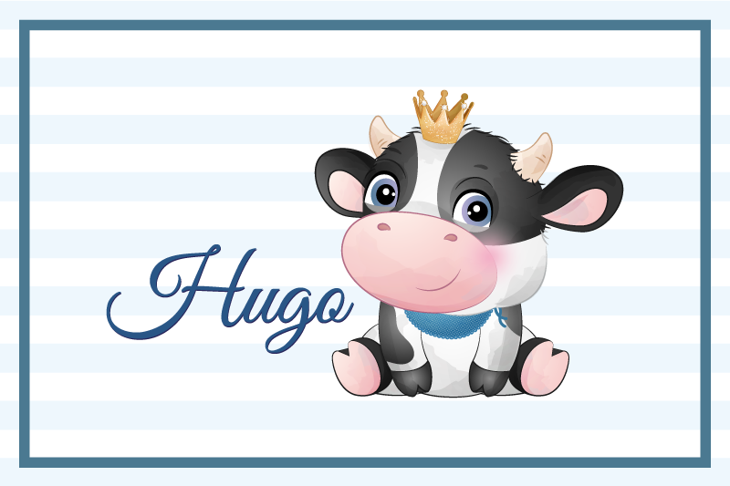 Podmetač djeca s ilustracijom krave - TenStickers