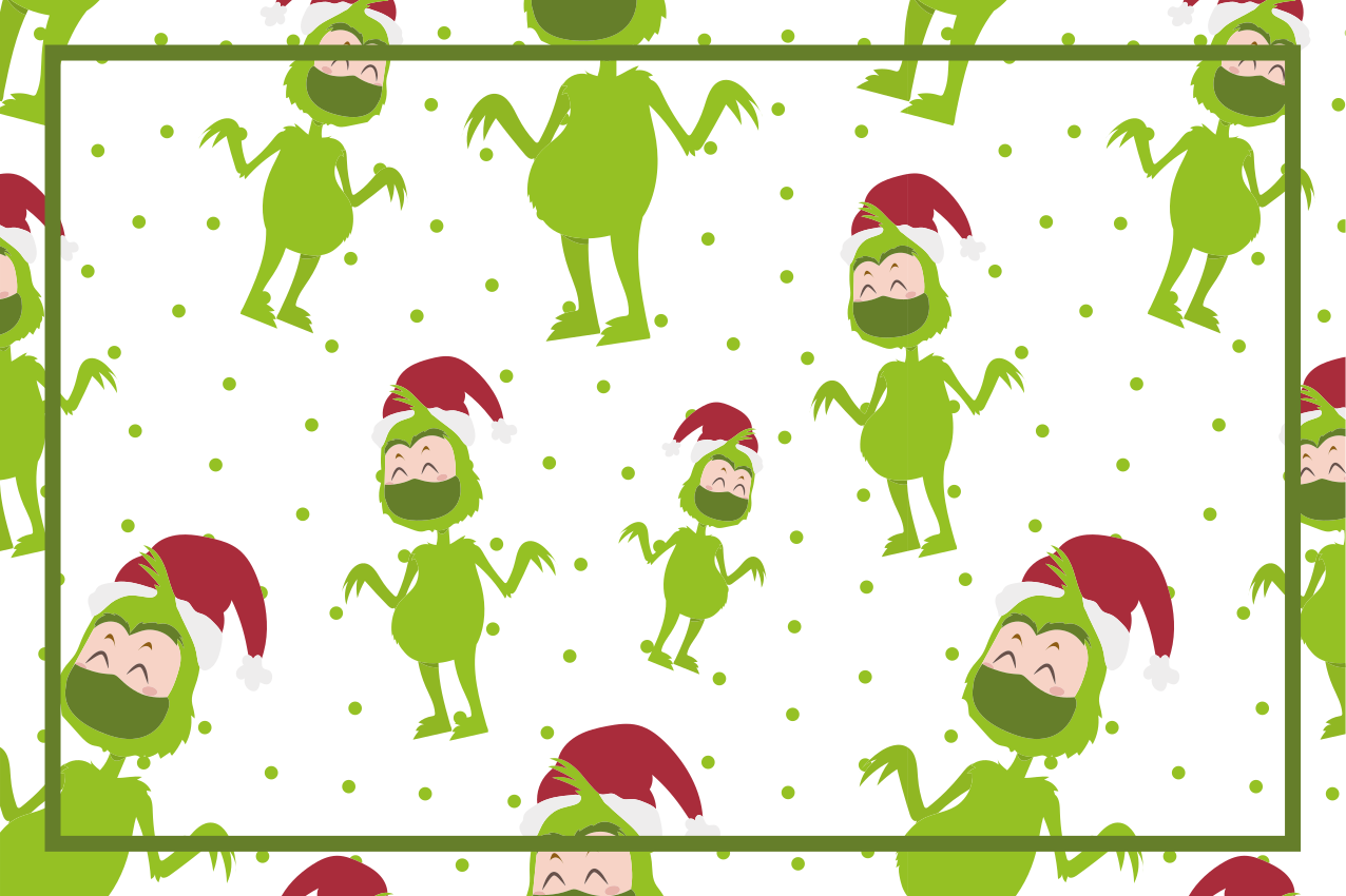 Podmetač božić veseli likovi grincha - TenStickers