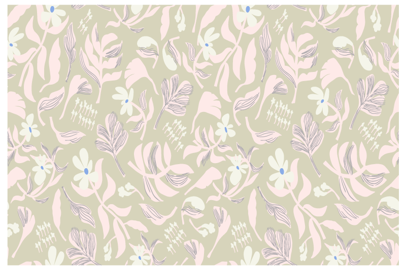 Podmetač izvornik inspiriran botaničkim listovima - TenStickers